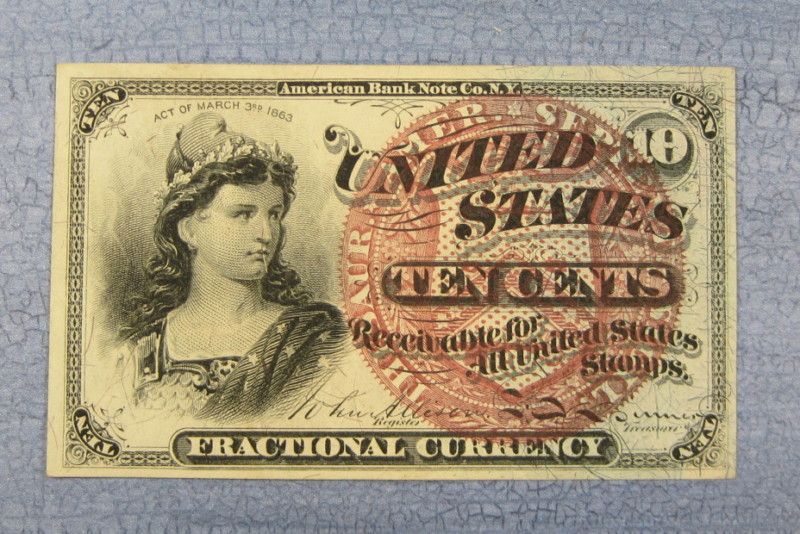 Fractional Currency, 4th Issue, 10 cents, 1863  