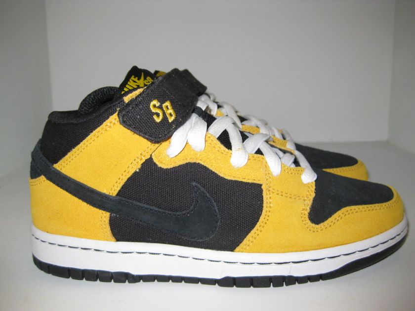 Nike Dunk Mid Pro SB Black Varsity Maize yellow wu tang  