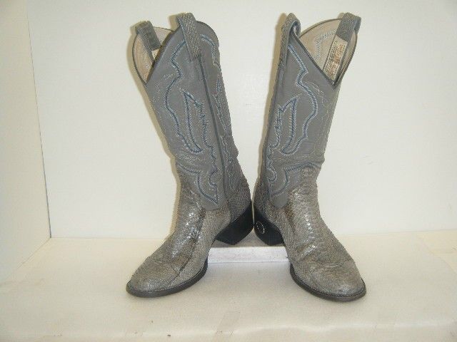 Ladies Tony Lama Snake Skin Boots sz 5.5C (#9838)  