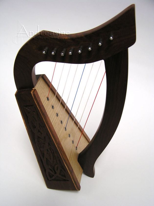   BEAUTIFUL SMALL 8 STRING SOLID ROSEWOOD LILY CELTIC FOLK HARP  