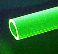 URANIUM GLASS TUBE Boro 15mm OD x 1.0mm W x 48L  