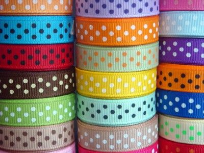 Swiss Dot Grosgrain Ribbon Hair bow Assorted R2  