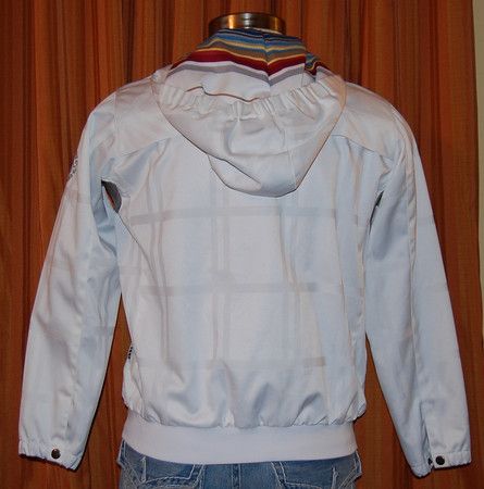 Billabong WHITE FULL ZIP HOODED WINDBREAKER JACKET BOYS YOUTH LARGE 12 