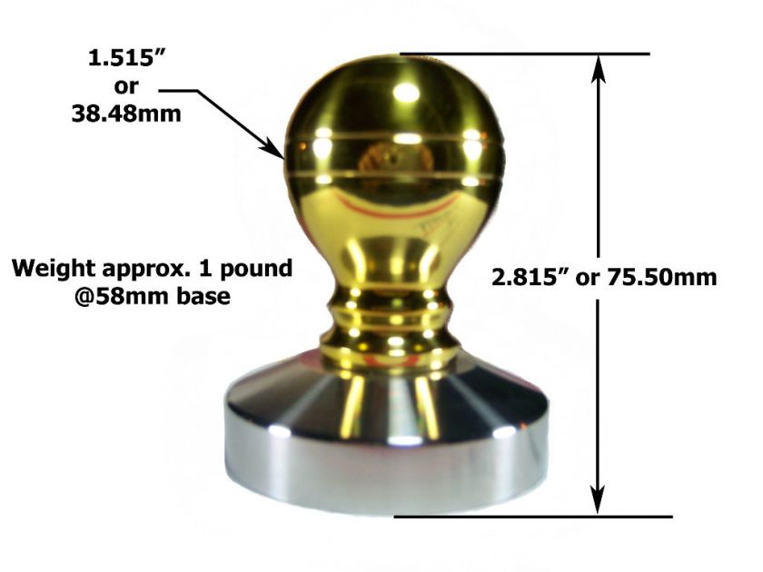 Brass Handle espresso coffee tamper  