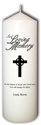 Personalized In Loving Memory Memorial Candle   Wedding  