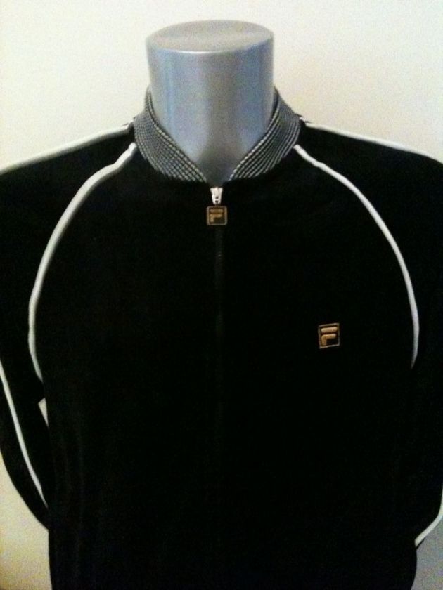 Fila Velour Full Zip Jacket Sizes XS XXL Black BNWT  