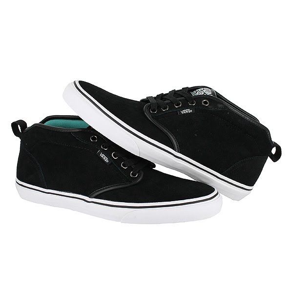 VANS ATWOOD MID BLACK WHITE MENS US SIZE 7, UK 6  