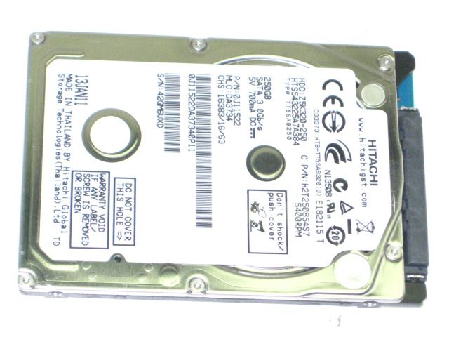 HITACHI 0J11522 250GB SATA LAPTOP HARD DRIVE  