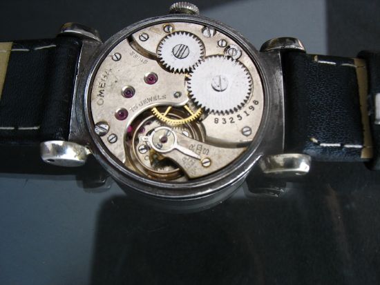   OMEGA S STEEL FANCY LUGS MANUAL WIND SWISS WATCH FROM Ca 1935  