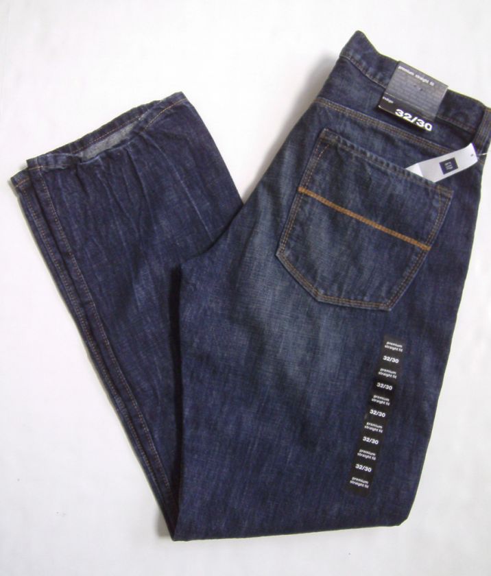 GAP MENS PREMIUM STRAIGHT FIT JEAN 30 INSEAM NWT  