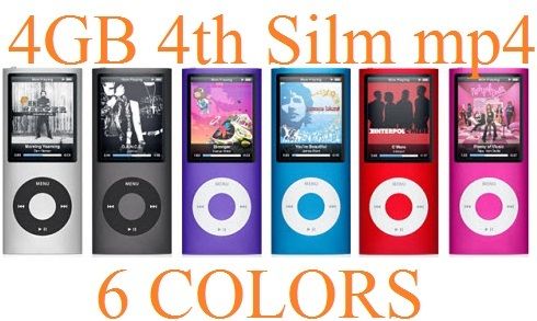 4GB Generic 4th Generation Slim  Mp4 Player with FM  