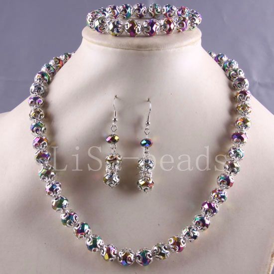 Crystal Beads Necklace Bracelet Earrings Series LE604  