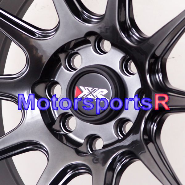 15 15x8.25 XXR 527 Chromium Black Rims Wheels Stance 98 Nissan 240sx 