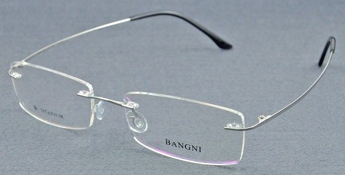 unisex soft light hinge rimless pure titanium optical frame eyeglasses 