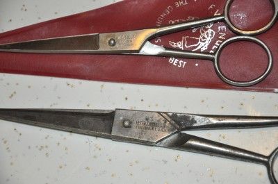 Vtg C MON Michel & FW Engel Barbershop Scissors Shears  