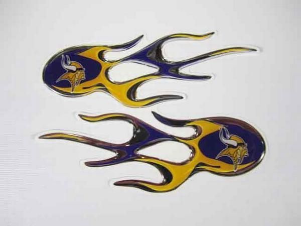 NFL Minnesota Vikings Licensed Micro Flames Sticker  