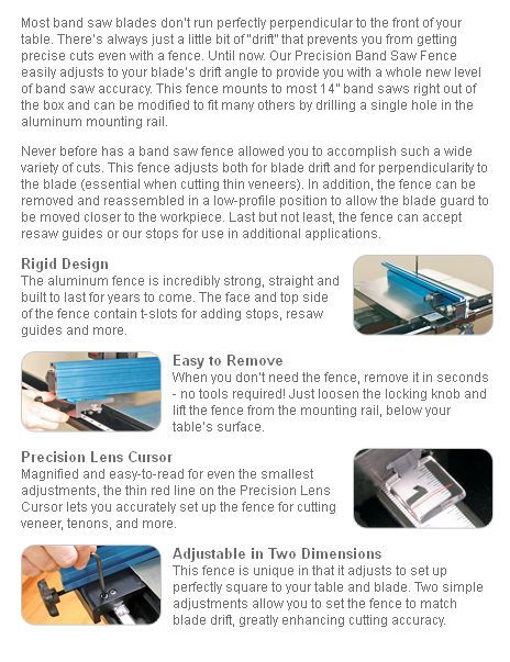 Kreg KMA7200 Bandsaw Fence Woodworking Woodworker Table Band Saw Free 