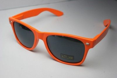 Orange wayfarer sunglasses with dark lens 80s vintage  