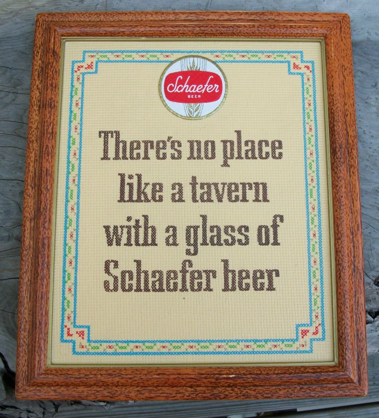 vintage F & M Schaefer Plastic Beer Sign Hang or stand  