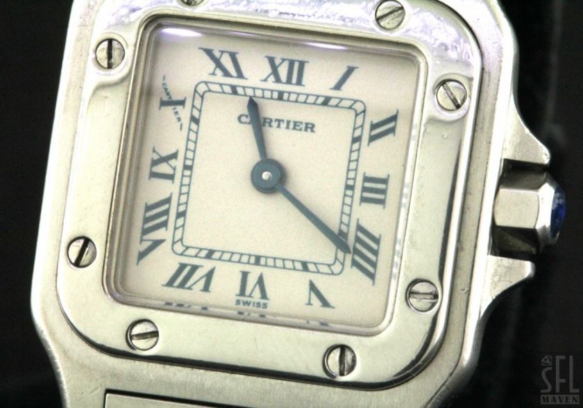 CARTIER SANTOS 1565 ELEGANT HIGH FASHION SS LADIES WATCH  