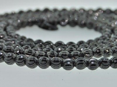 MENS FRANCO MOON CUT 10K 4MM BEAD BLACK GOLD 36 CHAIN  