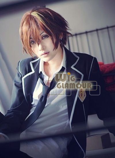 Guilty Crown Shu Ouma Cosplay Short Mixed Brown Fashion Hair Wig MB086 