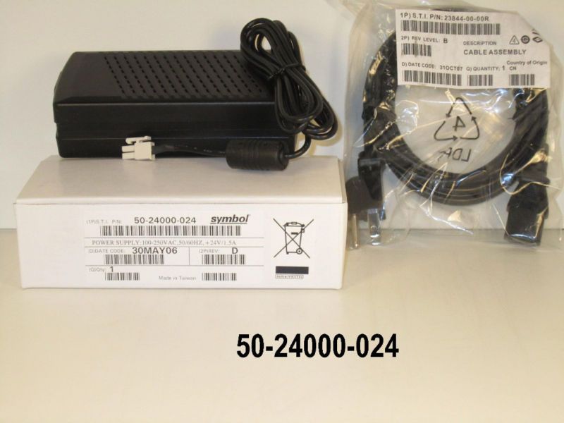 SYMBOL POWER SUPPLY W/ POWER CORD 50 24000 024  