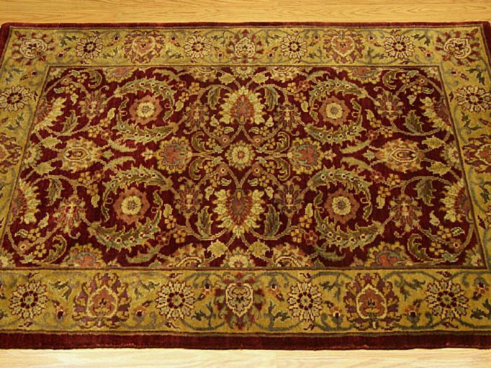   Handmade Sultanabad Vegetable Dye Handspun Wool Area Rug 1047  