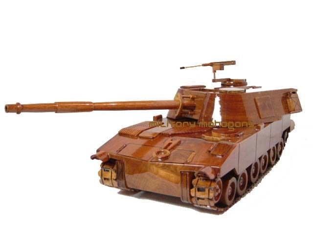 ARMY M 109 PALADIN HOWITZER TANK MAHOGANY WOOD MODEL  