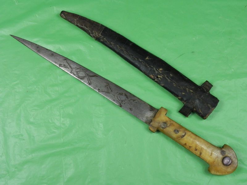 Old Indo Persian Turkish Fighting Hunting Knife  