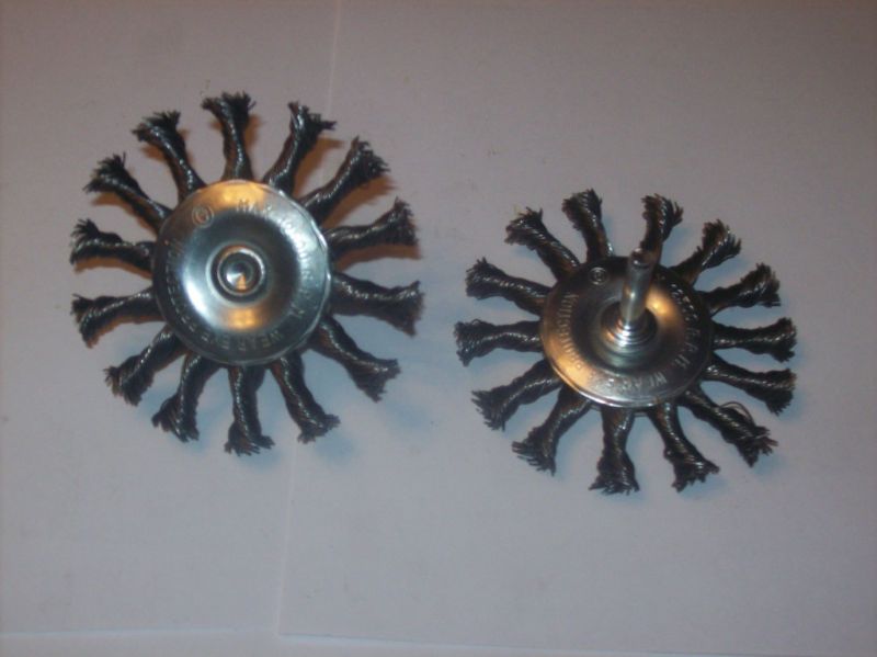 2pcs 3 KNOTTED TWISTED COARSE WIRE WHEELS FOR DRILLS  