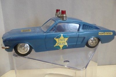 Vintage 1967 Mustang Fastback toy car model Police plastic Ford  