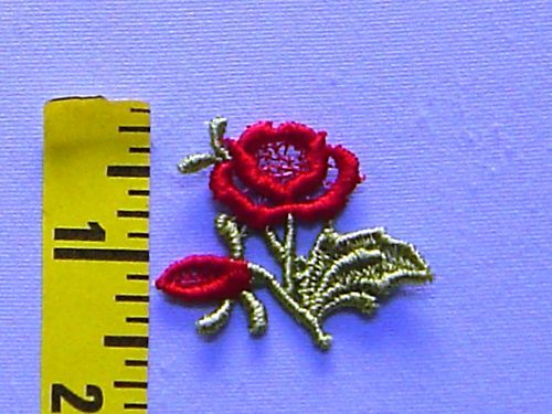 Venise Lace Flower Applique Red Rose 8 pcs #H11  