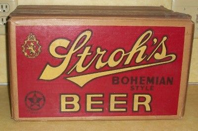   BOHEMIAN BEER 1964 PAPER CASE BOX GLASS BOTTLE DETROIT MICHIGAN MI