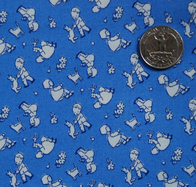 Blue Boys Girls Cat Bunny 30s Repro Toybox II Blue Hill  