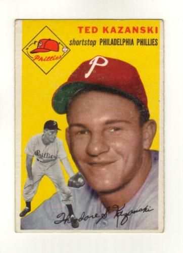 1954 Topps #78 * Phillies Ted Kazanski RC * VgEx  