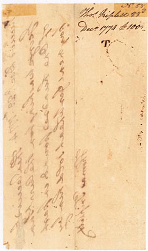   WASHINGTON   AUTOGRAPH DOCUMENT SIGNED IN TEXT 12/23/1774  