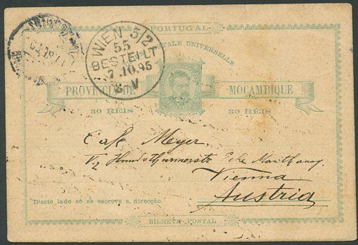 PORTUGAL MOZAMBIQUE TO AUSTRIA P Stat 1895  