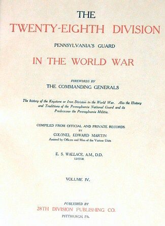 World War I 28th Division PA National Guard Deluxe  