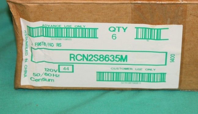 Advance Ballast RCN2S8635M F96T8/HO High Output T8 120v  