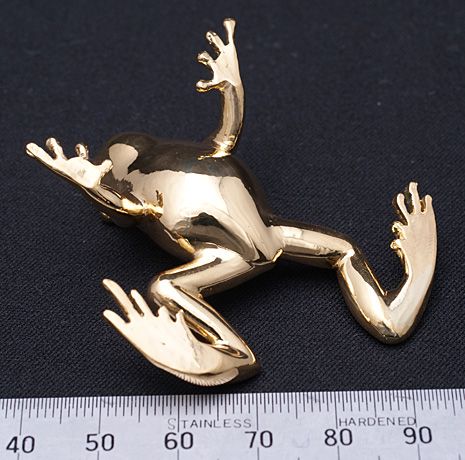 paper weight accessory figure 18 Karat GOLD frog New 1  