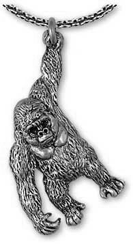 Gorilla Sterling Silver Pendant Jewelry   GL1P  