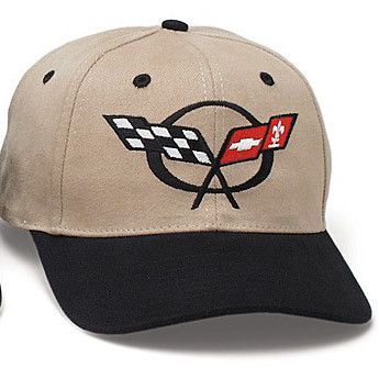 C5 Corvette Black & Khaki Brushed Twill Hat  