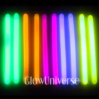 200 Lumistick 6 Glowsticks Light Sticks Assorted Color  