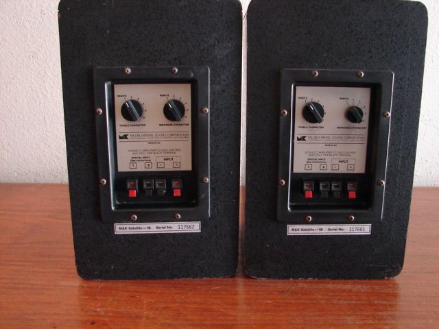 VINTAGE M&K MILLER KREISEL SATELLITE 1B BOOKSHELF SPEAKERS NICE  