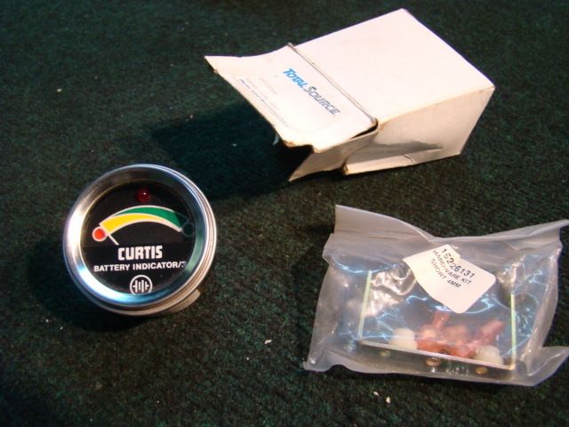 NEW Curtis 933 Forklift Battery Gauge Indicator /3 w/ hardware  