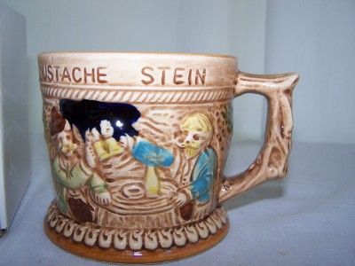 VINTAGE COLLECTABLE APEX JAPAN MUSTACHE STEIN 3.5 TALL  