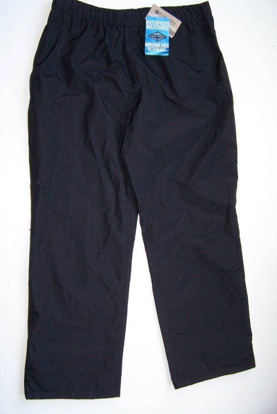 COLUMBIA Mens Rain Pants Snow Ski Size XL Black NWT New  