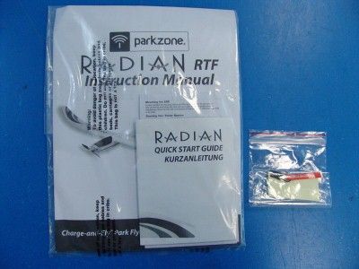 Parkzone Radian RC R/C RTF Airplane Li Po Electric PKZ4700 Ready To 