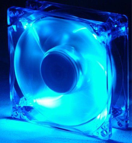 Enermax TC 8CAS BL 80mm Blue 4 LED Fan w/ Speed Control  